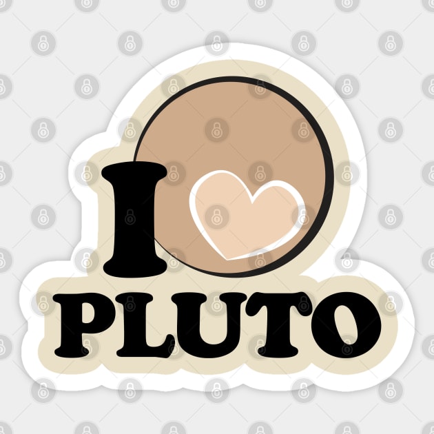 I Heart Pluto Sticker by JWDesigns
